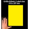 Avery Zweckform, L6006-20 Removable Neon Labels / 210 x 297