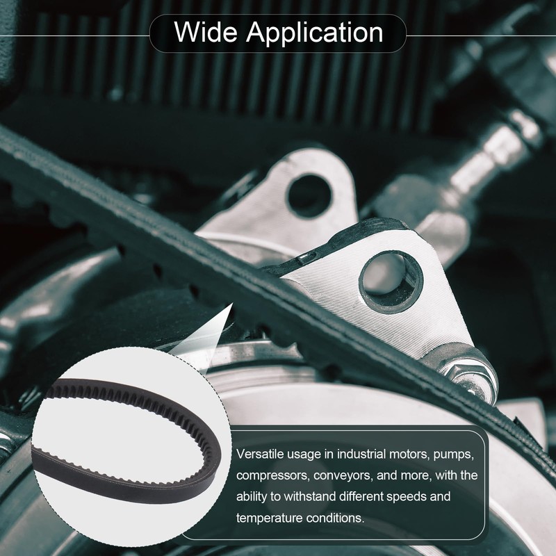 sourcing map 3 Pcs AX18 EPDM V-Belt, Raw Edge Cogged