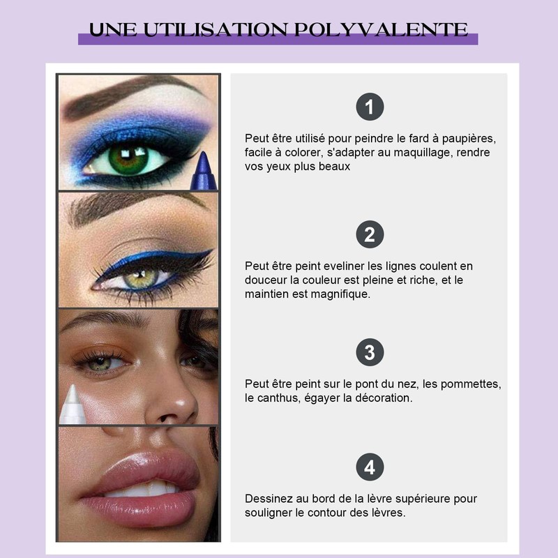 Riceel 12 Eyeliner Colours, Eyeliner Shadow, Eyeliner, Waterproof, Eyeliner Neon,