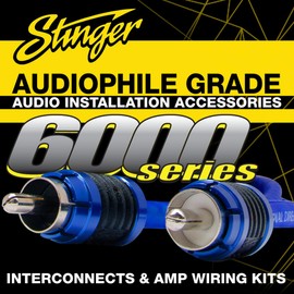 Stinger SI6212 2-Channel RCA Connection Cable for Stinger Amplifier Sets 3.6 m 6000 Series