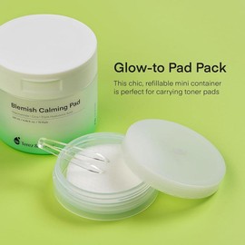 Terez & Honor -  Mini Containers for Skincare, Toner Pads & Eye Patches, Refillable, Travel-Friendly, Reusable Skincare Storage - Made in Korea