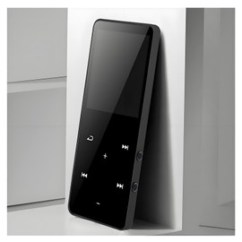 MP3 Player, Bluetooth 5.0, 1.8 Inch Screen, MP4 Player, 8 GB Memory, 128 GB Expandable, Portable Music Player, Supports Game Recording, Electronic Book, Film, (Black)