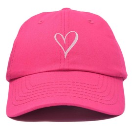 Gorra de béisbol bordada a mano para mujer, Rosa encendido, One Size