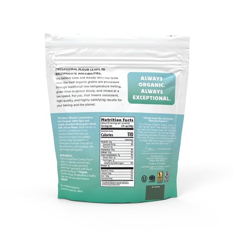 Nature's Path Organic Baker's Blend Flour, 32 oz (Pack of