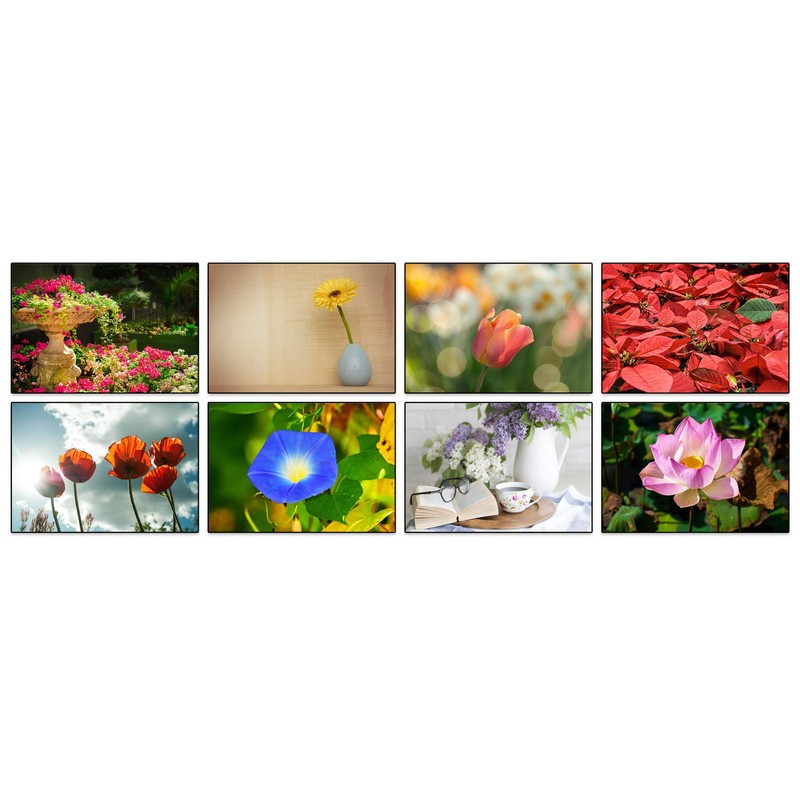 32 Different Flower Photo Blank Greeting Cards