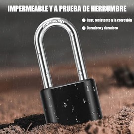 Diyife Gran Resistencia Aleación de Zinc Candado 6,2cm de Largo, [Exterior & Impermeable]Grande Candado de Combinación de 4 Dígitos con Diámetro del Haz 8MM, para Escolar, Garaje, Portal, Valla