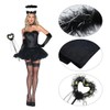 Sprinlot Women's Long Gloves, Devil Gloves, Headband, Trident Set, 1920s