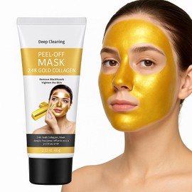 60g Gold-Gesichtsmaske - Goldfolien Reinigung Maske - Gold Peel Off Maske - Tiefenfeuchtigkeit, Feuchtigkeitsspender & Reduktion von Falten - Für strahlende, jugendliche Haut