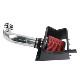BAGARAATAN Cold Air Intake Kit Compatible with 2011-2014 Ford F150 5.0L V8 Aluminum High-Performance Air Filter System with Heat Shield, Reusable Washable Filter, Horsepower & Torque Boost