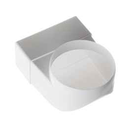 Diameter 100 mm - 110 mm x 55 mm deflection piece 90° round square flat duct exhaust air duct ventilation pipe pipe / duct connector