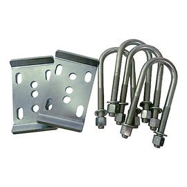 WFO Concepts Rear Axle UBolt Flip Kit for 2.75” Axle Tube With 2.5” Wide Leaf Springs, Includes UBolts and Spring Plates