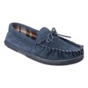 Cotswold Alberta Slip On Moccasin Slippers Mens Navy