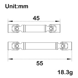 MEUS RACING SCX24 Driveshaft Center Drive Shaft for Axial 1/24 SCX24 C10 Bronco JLU, Silver(34-40mm+56-81mm)