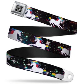 Buckle-Down Seatbelt Belt - Unicorn Universe - 1.0" Wide - 20-36 Inches in Length
