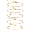 Sewyer Layered Gold Bracelets for Women 14K Layered Bracelets Set