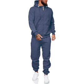CUBECIRCLE Sweatsuits for Men 5 Piece Men's Jogging Tracksuit Set Hoodie Casual Athletic Long Sleeve Zipper Suit Set
