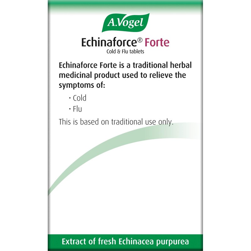 A.Vogel Echinaforce Forte Cold & Flu Tablets 1200mg | Use