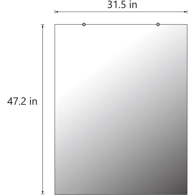 Toppay Wall-Mounted Activity Mirror with Flat Polished Edge (1, 48"x32")