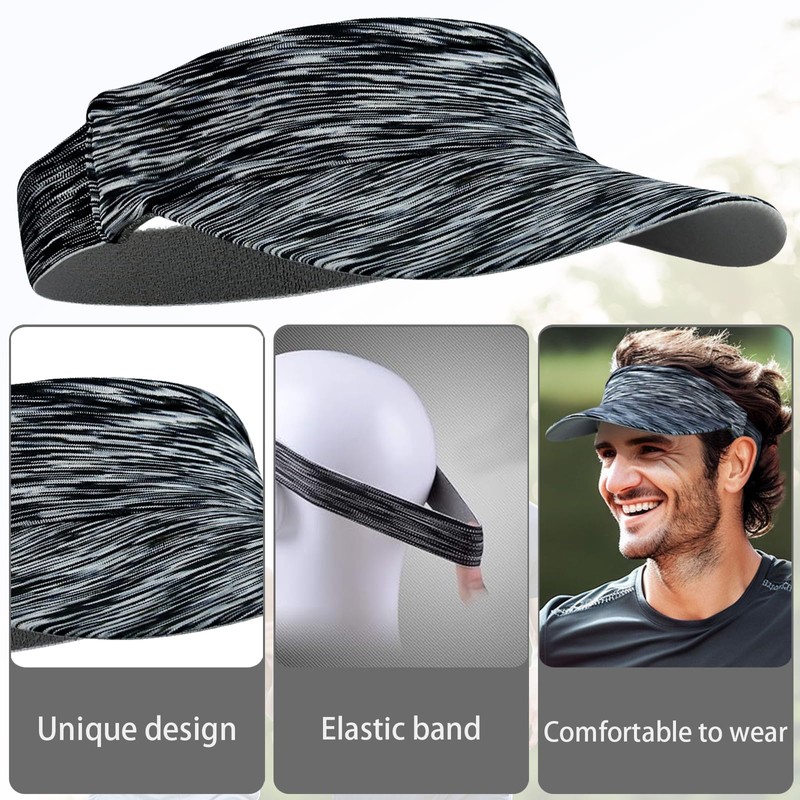 LUKIUP Quick-Drying Sun Visor Hat, Unisex Sun Shield, Ultralight and