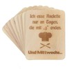 Raclette Coasters with Laser Engraving "I Eat Raclette" Beech Wood