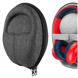 Geekria Shield Kids Headphones Case for Children Headphones, Replacement Hard Shell Travel Carrying Bag, Compatible with eKids, iClever, JBL Kids Wired/Bluetooth Headsets (Black)