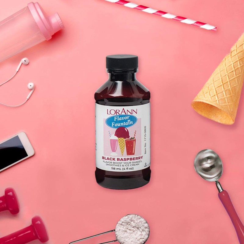 LorAnn Black Raspberry Flavor Fountain, 4 oz Bottle
