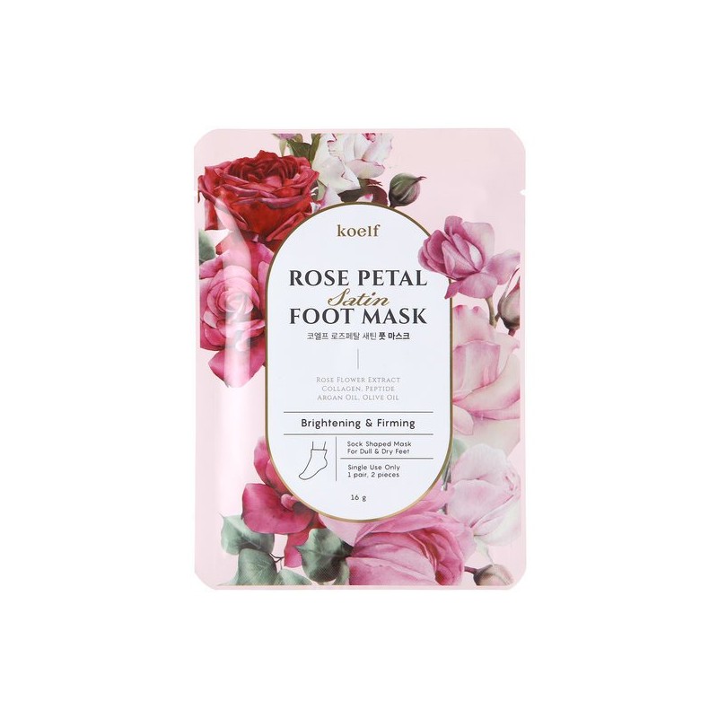 Koelf 로즈페탈 새틴 풋 마스크 Rose Petal Satin Foot Mask