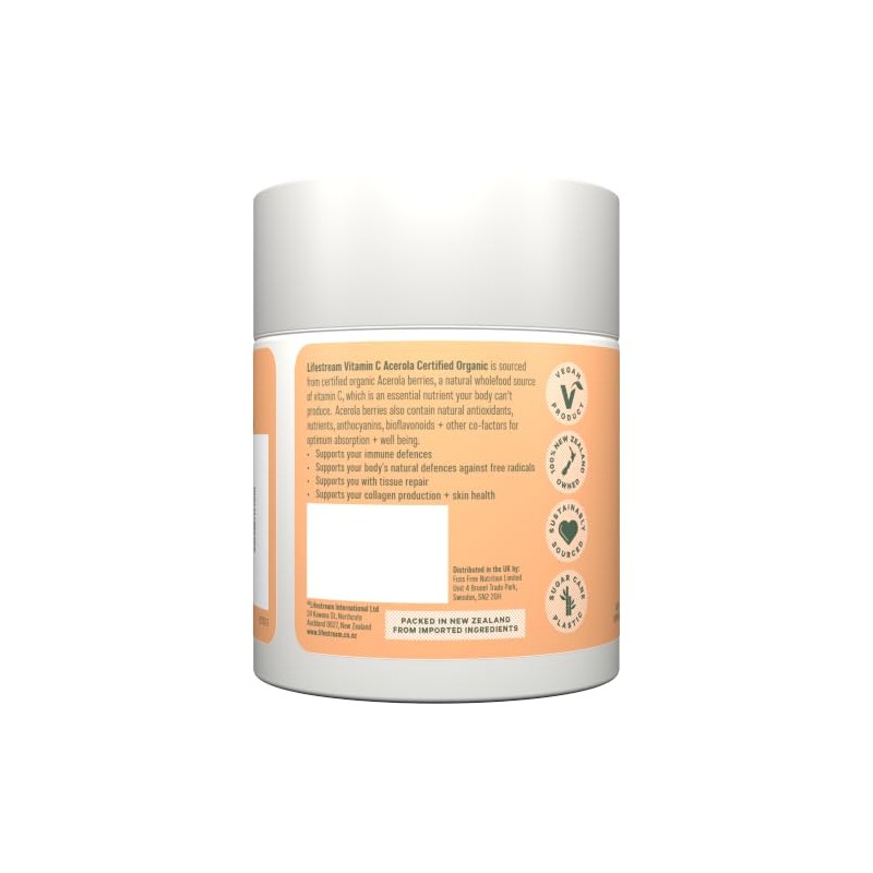 Lifestream Vitamin C Acerola Certified Organic