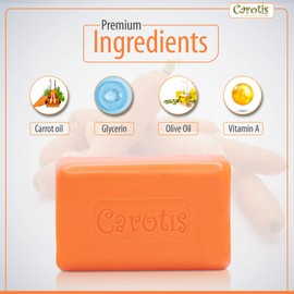 CAROTÏS Exfoliating Soap - 7oz / 200g - Formulated to Restore Radiance and Eliminate Dead Skin Cells, with Vitamin A and Olive Oil