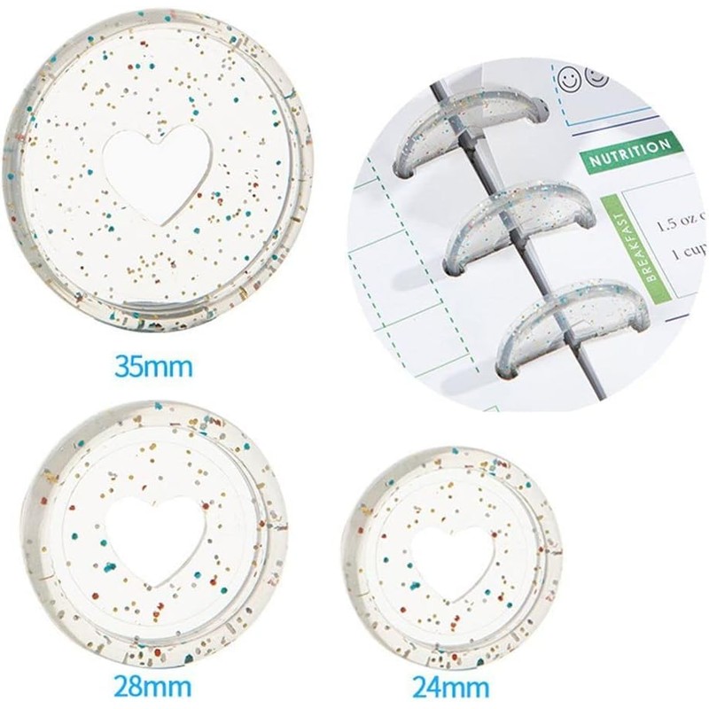 10 Pcs 24mm Binder Rings Loose Leaf Binder Ring, Binder
