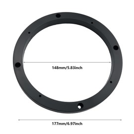 ZZHXSM 2PCS Black Plastic Speaker Gasket 6.5 inch Car Stereo Tuning Gasket Car Universal Speaker Gasket Solid Hollow Waterproof Ring Rubber Gasket for Cars Boats Trucks RVs