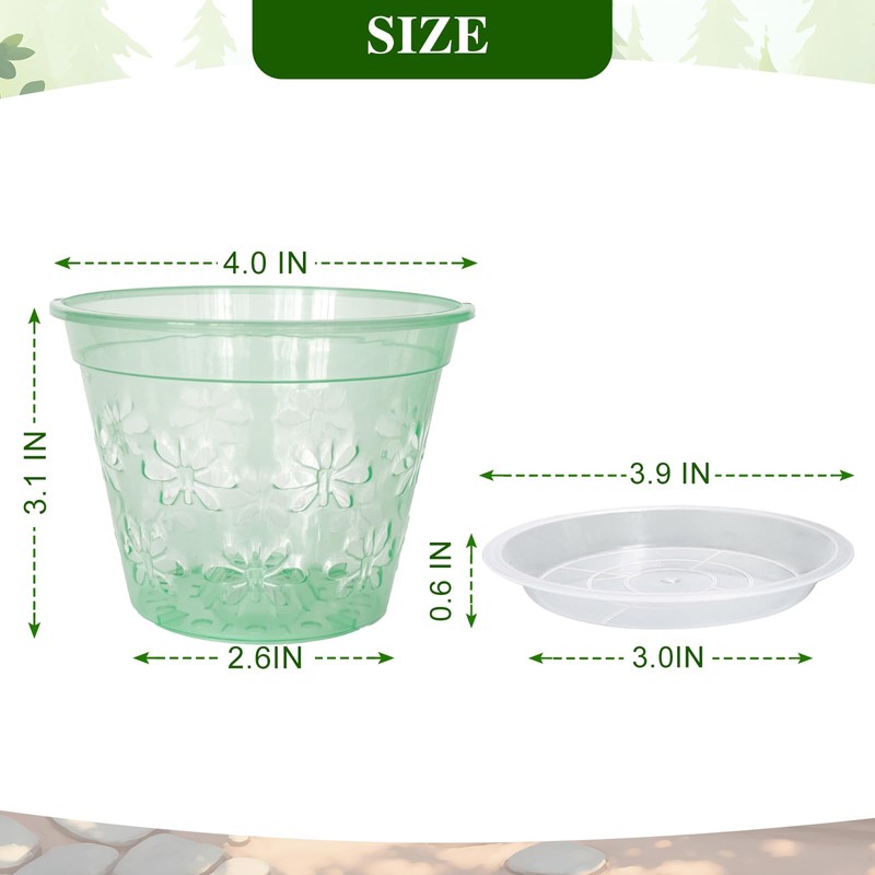 Blumiger Orchid Pot, 8 Pack Orchid Pots with Holes &