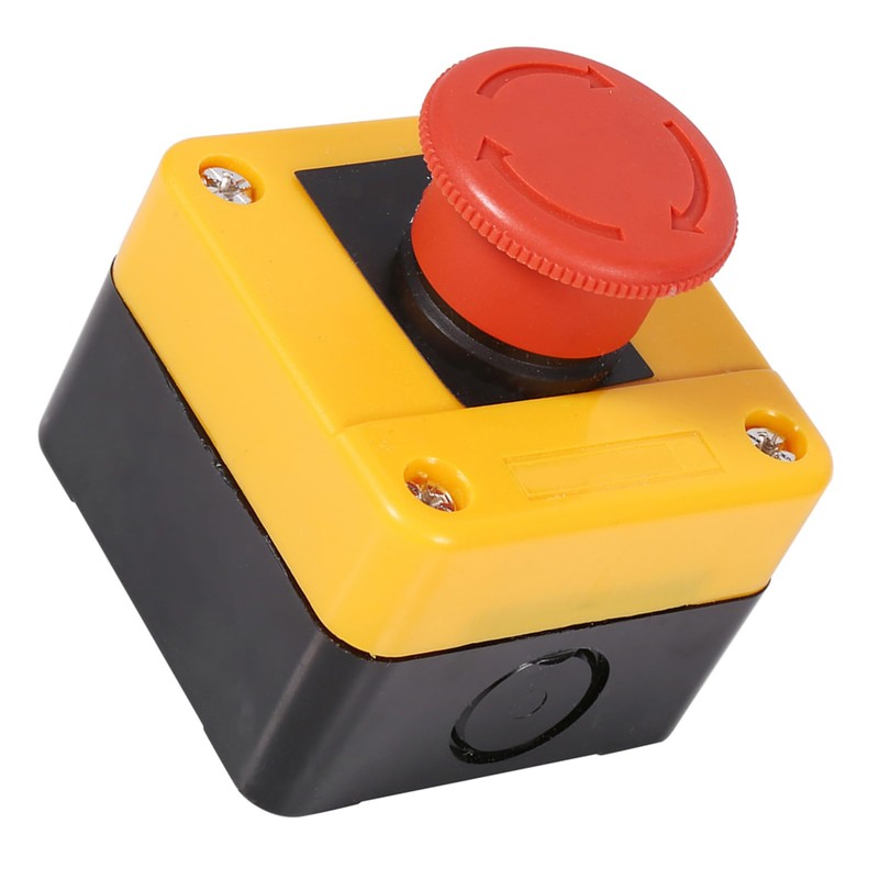 Emergency Stop Button Switch, AC 690V 10A Red Sign Emergency