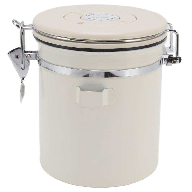 Airtight Coffee Canister 304 Stainless Steel Valve with Scoop for