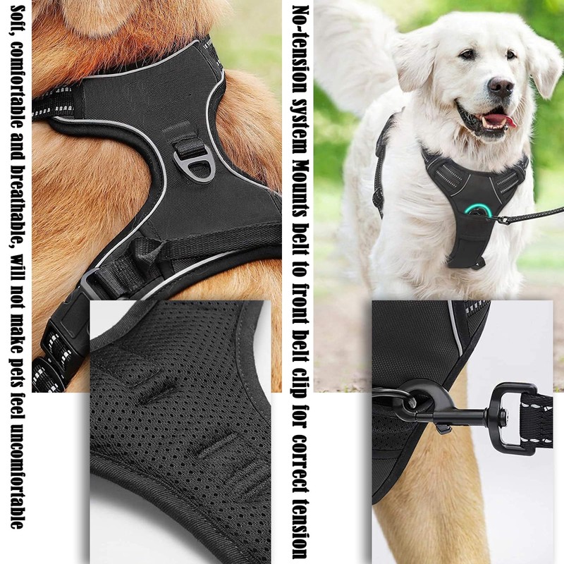BDSHUNBF Dog Harness Large Dog No Pull Pet Harness with