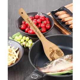Rooster Wooden Spoons Cooking Utensils, Chicken Kitchen Decor Pioneer Woman Wooden Kitchen Utensils Set,Rooster Decor for Wedding Mother's Day Decorations - Roosters Farmhouse Gifts