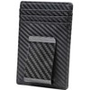 Travelambo Money Clip for Men Carbon Fiber Clip Wallet Leather