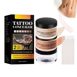 Clawrex Tattoo Concealer for Body, Tattoo Cover Waterproof, Scar Concealer, Long Lasting Body Cover Cream, Body Coverage Perfector for Body & Legs, Scar Concealer for Men and Women