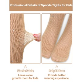 qikqik Toddler Tights 4T Kids Fishnet Stockings Girls Nude Tights Toddler Girl Tights Girls Sparkle Tights Girls Glitter Tights