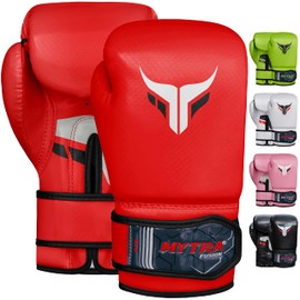 Mytra Fusion Boxing Gloves for Men, Women & Junior Training, Punching Bag, Sparring, Kickboxing, Fighting, Muay Thai, Bag Gloves (Red, 4-oz)