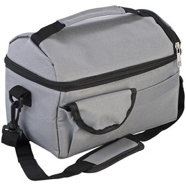 PEARL Mini Cool Box: Foldable Mini Cooler Bag, Insulated, Waterproof and Leakproof, 6L (Small Cool Box, Travel Cooler Bag, Bottle Cooler), gray