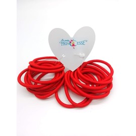 La Petite PrincesseThick red hair bobbles Red Hair bands, School Uniform Red Hair Elastic Bands Ponytail Holders Hair Bands Hair Bobbles for Women and girls (36 Red)