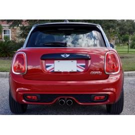 The Pixel Hut Black Red White Union Jack Flag Decal Boot Decal for Mini Cooper 2014-2024