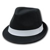Black & White Basic Woven Fedora Hat Hats Size Large/Xlarge-l/xl