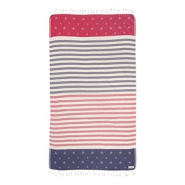 Sand Cloud Beach Towel - Sand Free - 100% Organic Turkish Cotton Yarn - Quick Dry Towel for Beach, Picnic, Blanket or Bath - As Seen on Shark Tank - Stars & Stripes (Red, White & Blue)