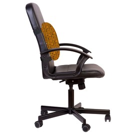 Lunarable Ghana Lumbar Back Support Pillow, National Adinkra Pattern with Various Different Shapes Art, High Density Foam for Office Chairs Car Seats, 14" x 13", Orange Charcoal Grey