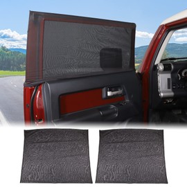 Car Side Window Sun Shade Fit Toyot@a FJ Cruiser Front Rear Window Shades Elasticized Shade Breathable Mesh Window Screens for Toddler/Kids/Baby/Adult Sun Protection Camping Car Window Privacy Protect