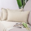 Madizz Set of 2 Linen Cushion Covers, Soft Decorative Cushion