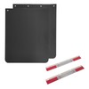 ASTAMOTOR 24"x30" Black Polymer Mud Flaps and 24"x3" Mud Flap