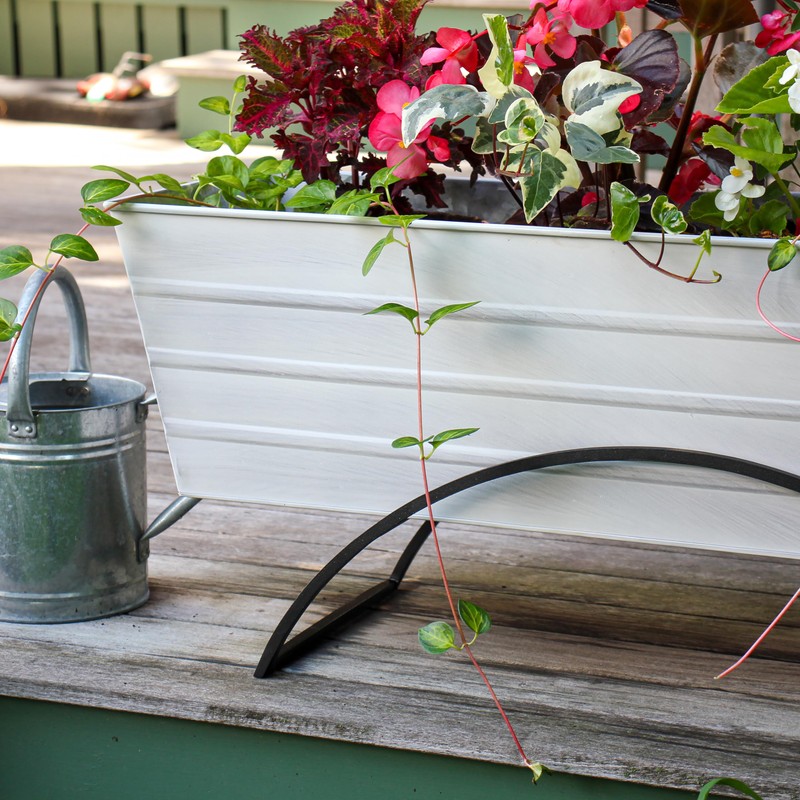 Achla Designs Odette Stand with Large White Flower Box